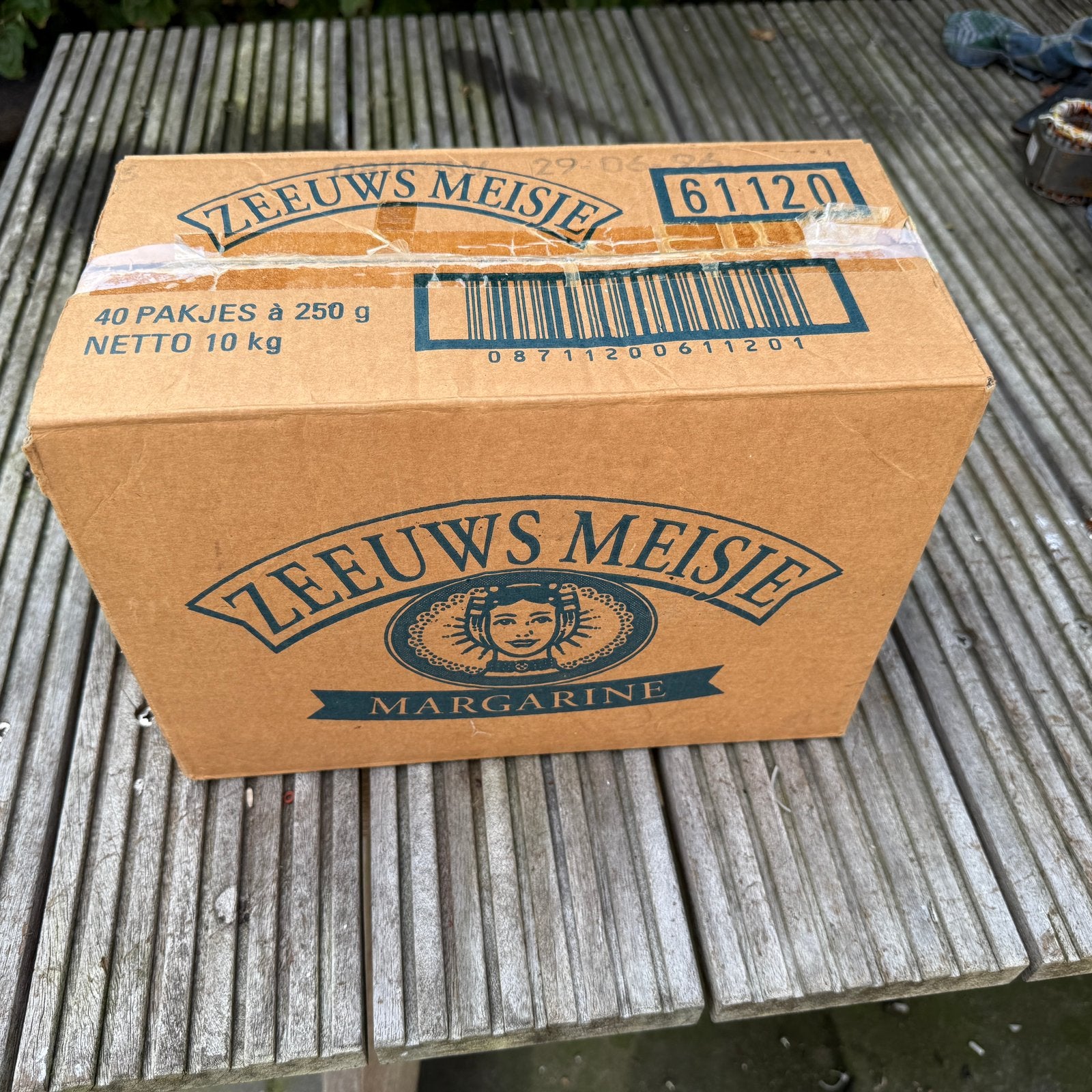 Doos Zeeuws meisje margarine., Ophalen of Verzenden, Gebruikt, Verpakking