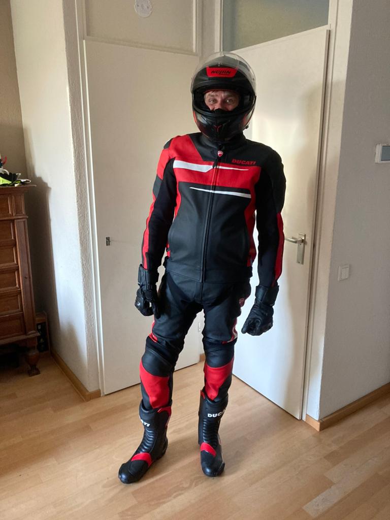 Leren motorpak Ducati Alpinestars, Motoren, Kleding | Motorkleding, Ophalen, Tweedehands, Heren, Combipak
