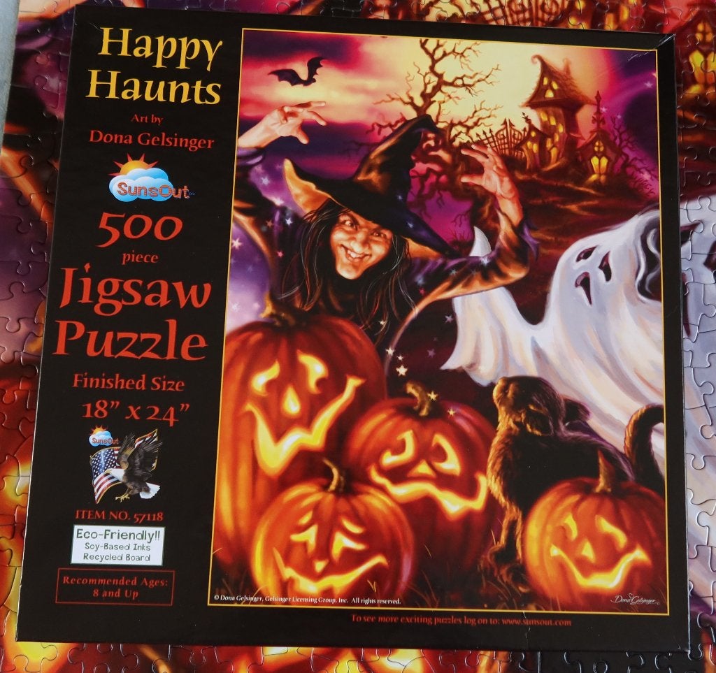 Legpuzzel SunsOut – 500 stukjes – Happy Haunts, Ophalen of Verzenden, 500 t/m 1500 stukjes, Zo goed als nieuw, Legpuzzel