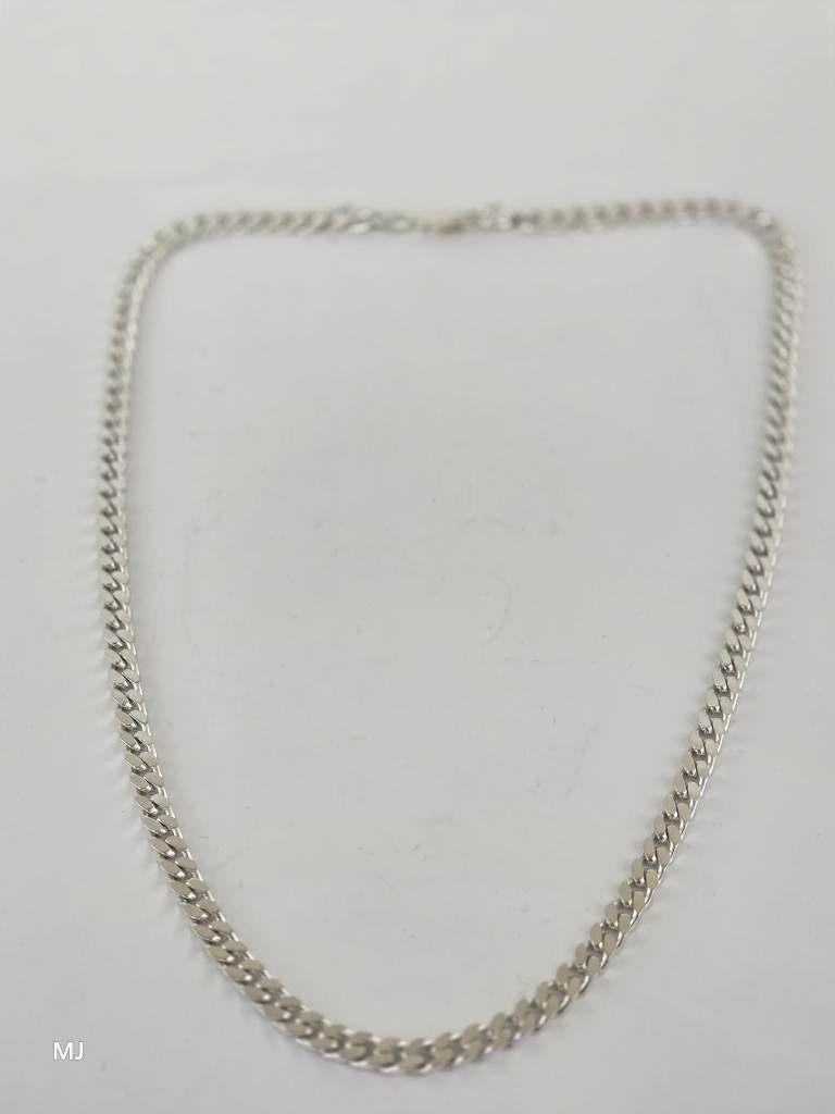 Zilveren gourmet collier                                Z119, Sieraden, Tassen en Uiterlijk, Kettingen, Gebruikt, ., Ophalen of Verzenden