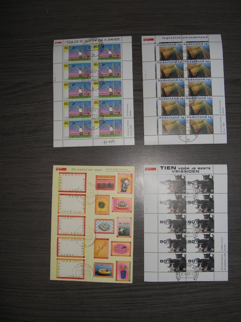 Nederland 1997 t/m 1999, 12 vellen, Gestempeld., Ophalen of Verzenden, Na 1940, Gestempeld