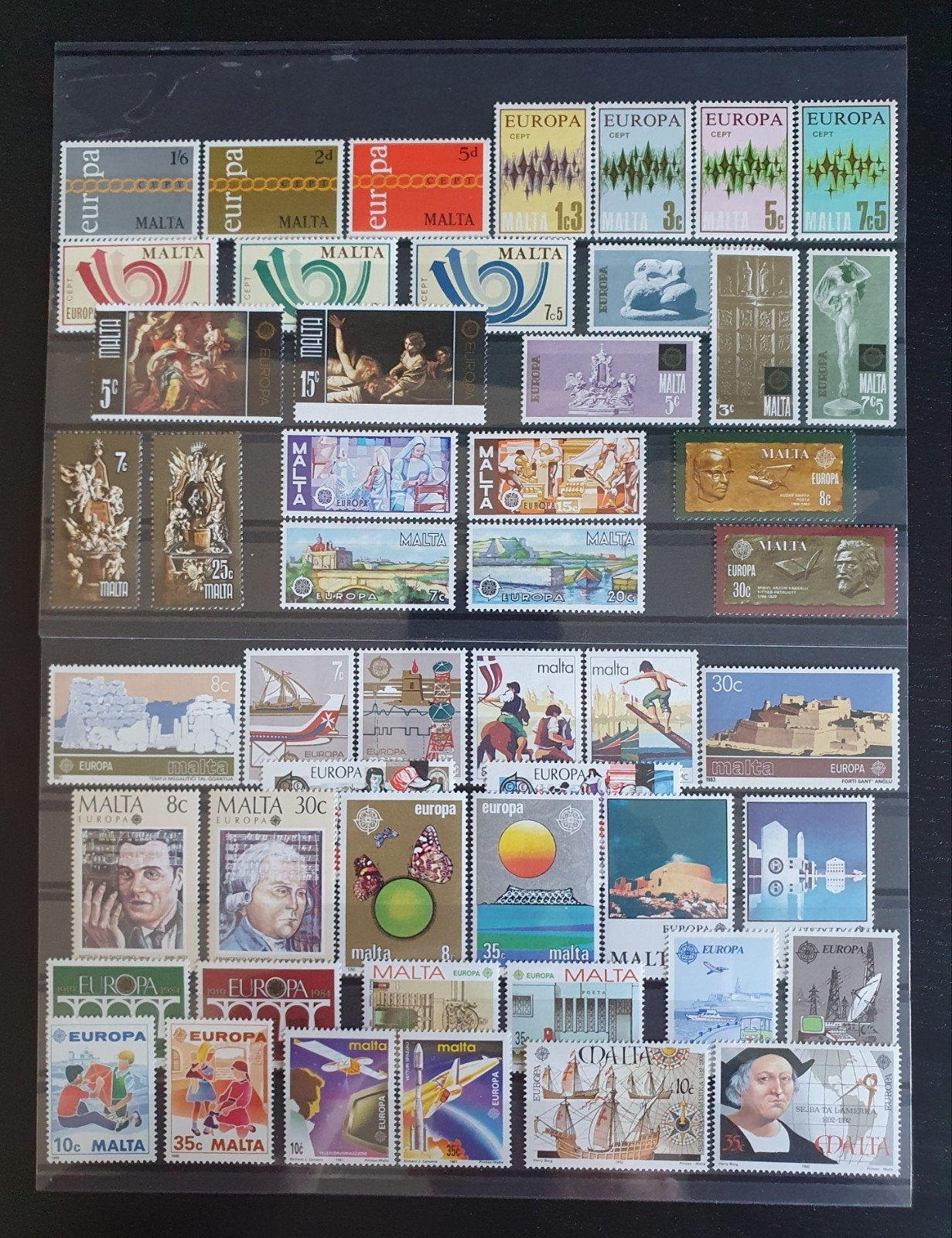 Malta 1971-1992 Europa CEPT postfris, Verzenden, Malta, Postfris