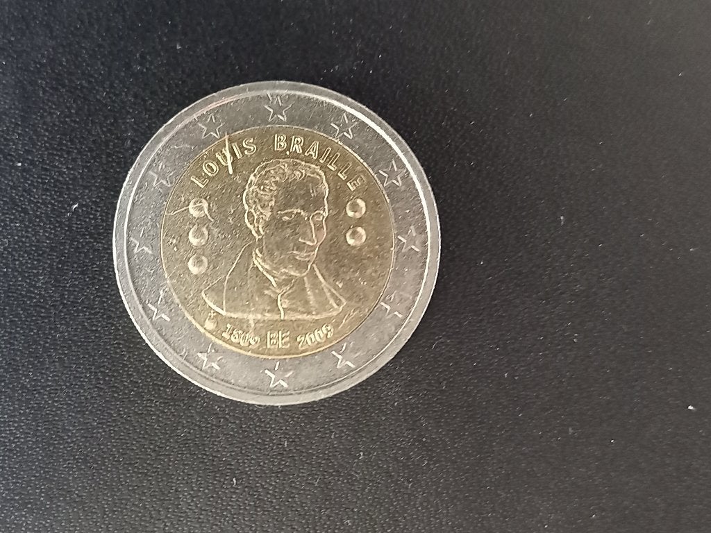 009: 2 Euromunt in nieuwstaat België 2009 "Braille", Postzegels en Munten, Munten | Europa | Euromunten, Verzenden, België, 2 euro