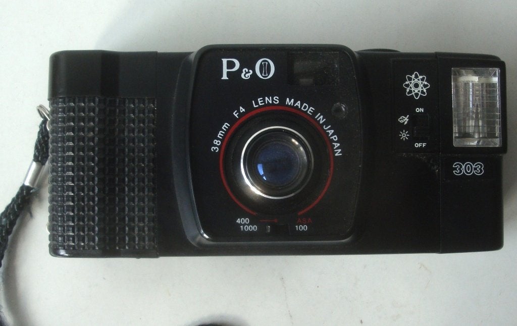 P & O Poptics 303 analoog fototoestel met 38 mm F4 lens, Ophalen of Verzenden, Gebruikt, Compact, Overige Merken
