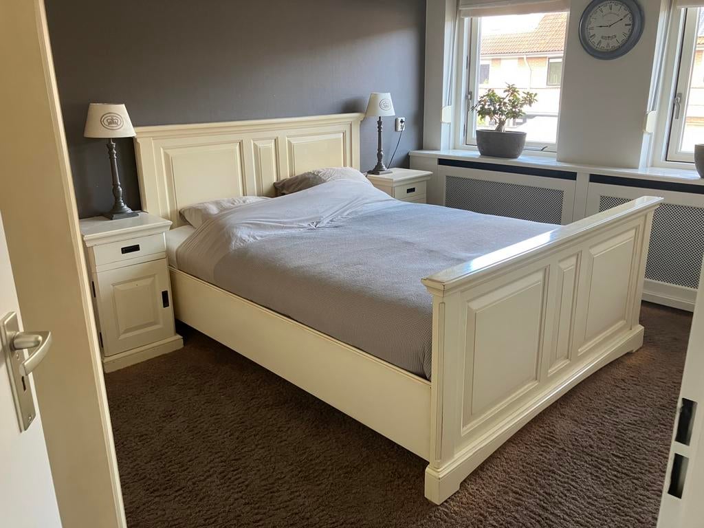 Complete slaapkamer, Huis en Inrichting, Slaapkamer | Complete slaapkamers, Ophalen, Zo goed als nieuw, Tweepersoons, Landelijk