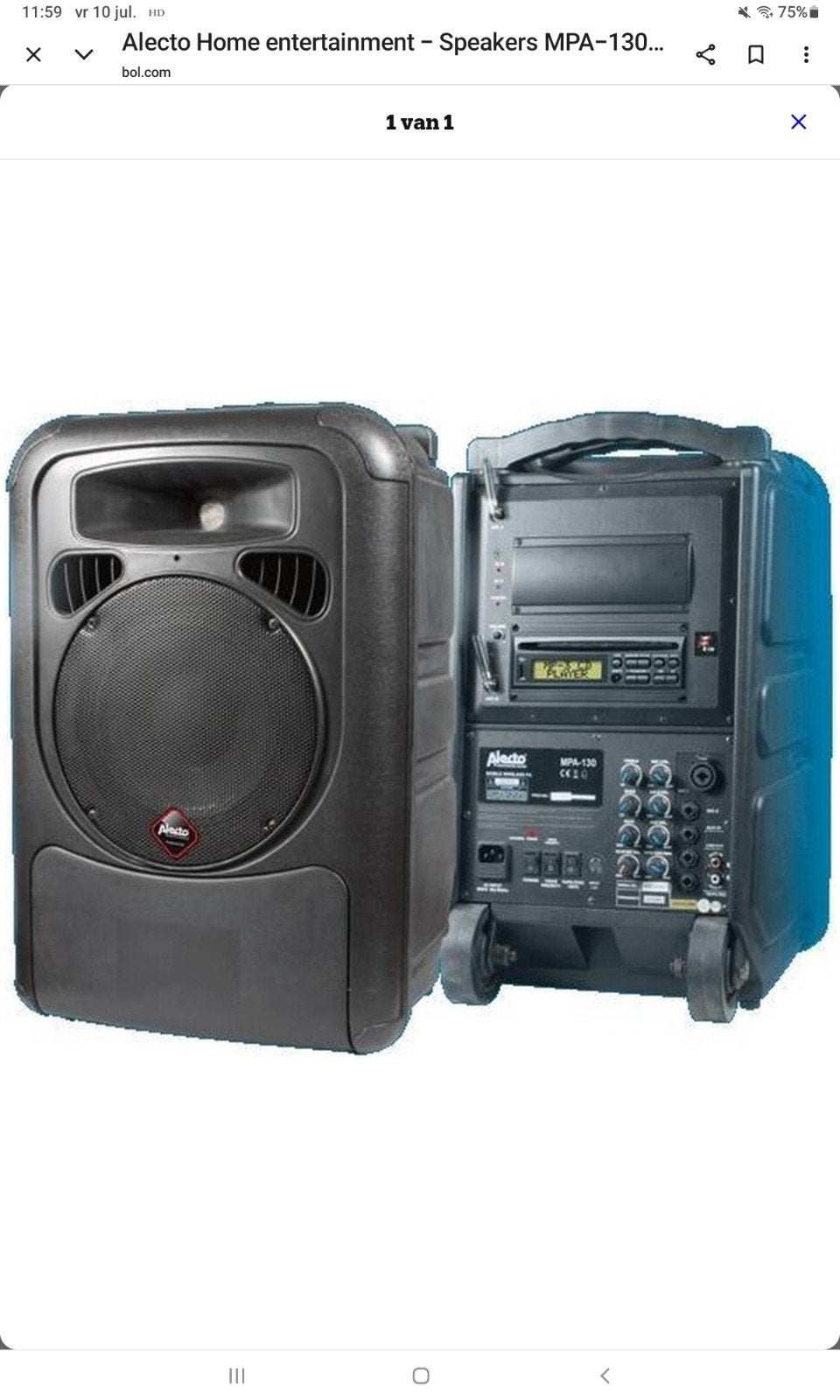Alecto MPA 130 Party Speaker - 100 Watt, Ophalen of Verzenden, Overige merken