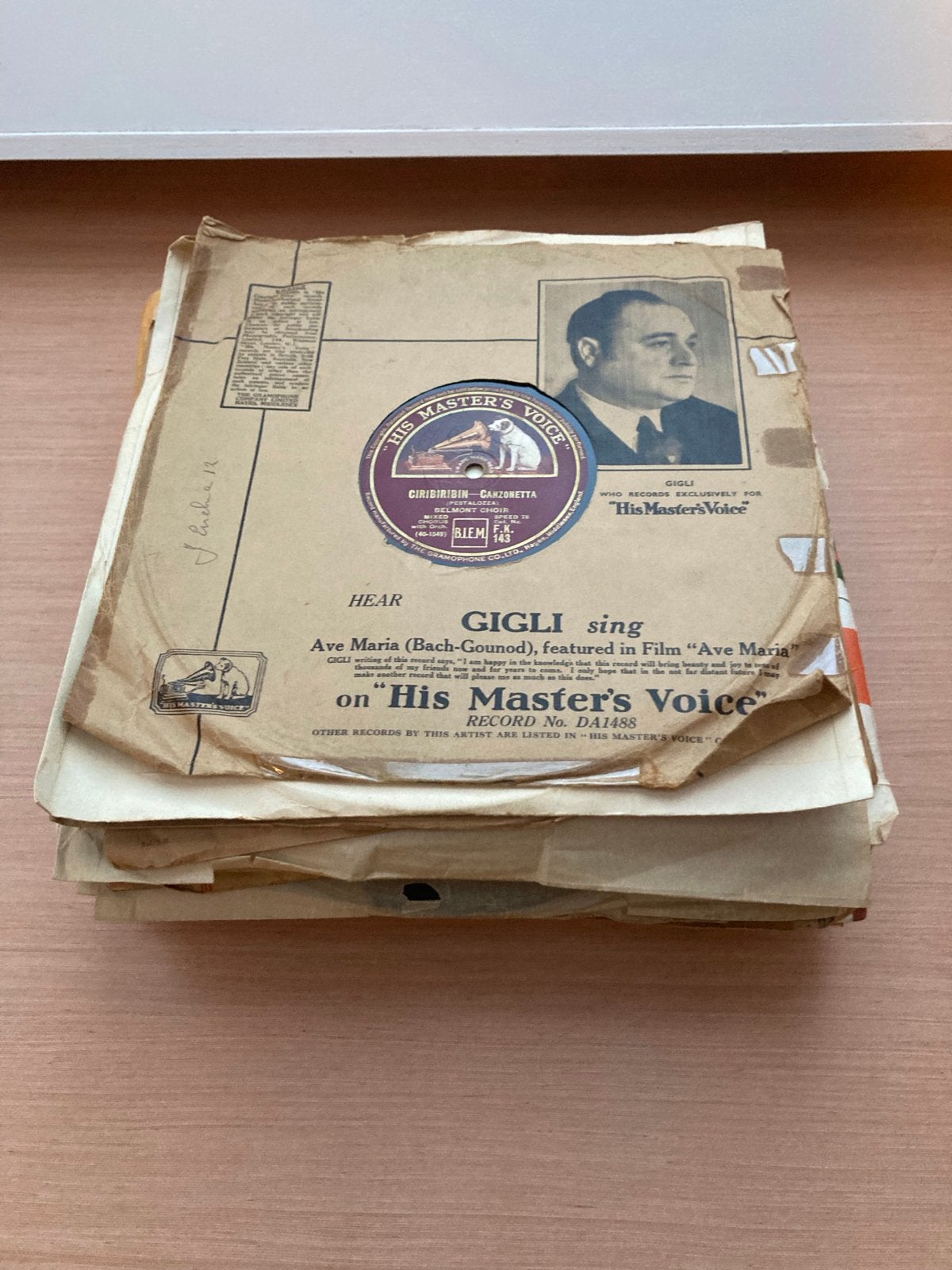 Grote partij 78 toeren platen (69 stuks) – (1904-1950), Cd's en Dvd's, Ophalen, Gebruikt, 10 inch, Originele persing