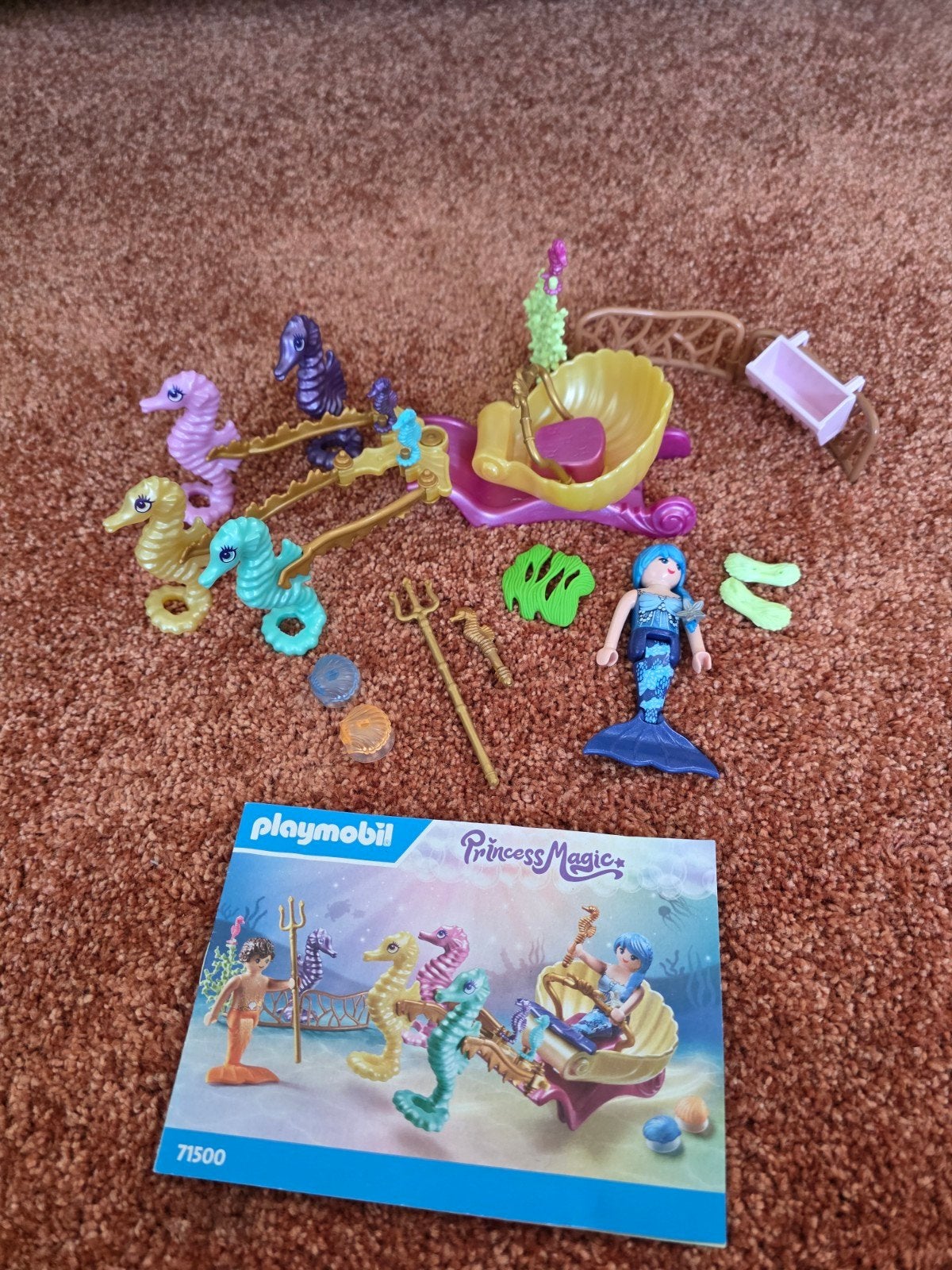 Playmobil Princess Magic 71500 Zeemeermin Zeepaardjeskoets, Complete set, Overige typen, Ophalen of Verzenden, Zo goed als nieuw