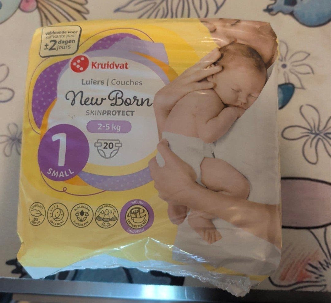 Kruidvat New Born Luiers Maat 1 (2-5 kg) - 20 stuks, Ophalen, Nieuw