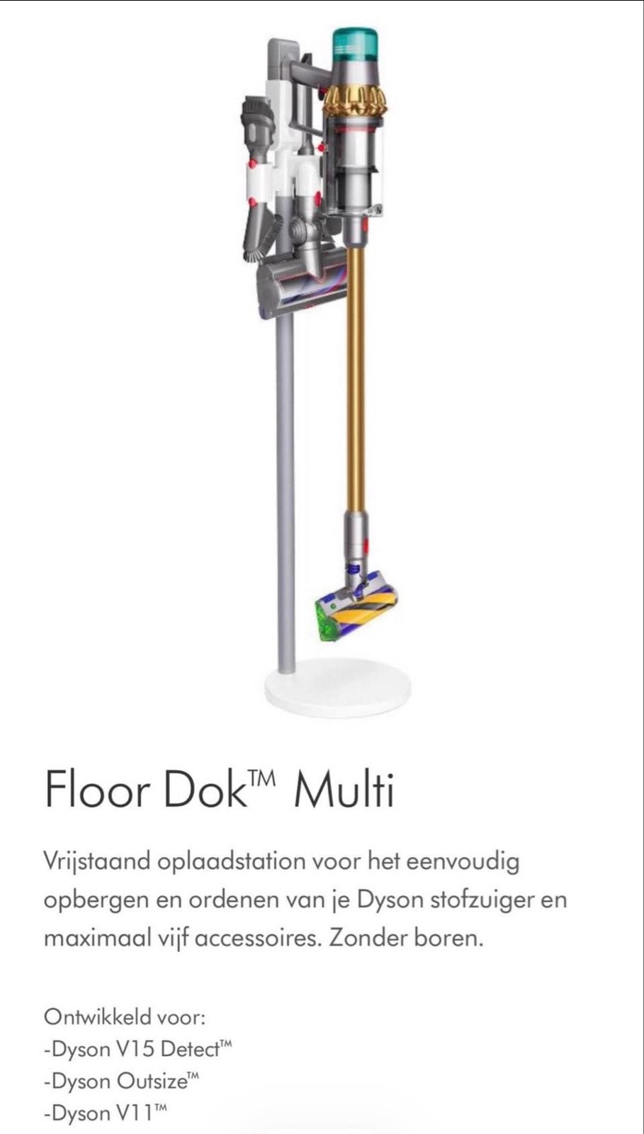 Dyson Floor Dok Multi Vrijstaand Oplaadstation, Witgoed en Apparatuur, Ophalen, Overige typen, Oplaadstation, Zo goed als nieuw