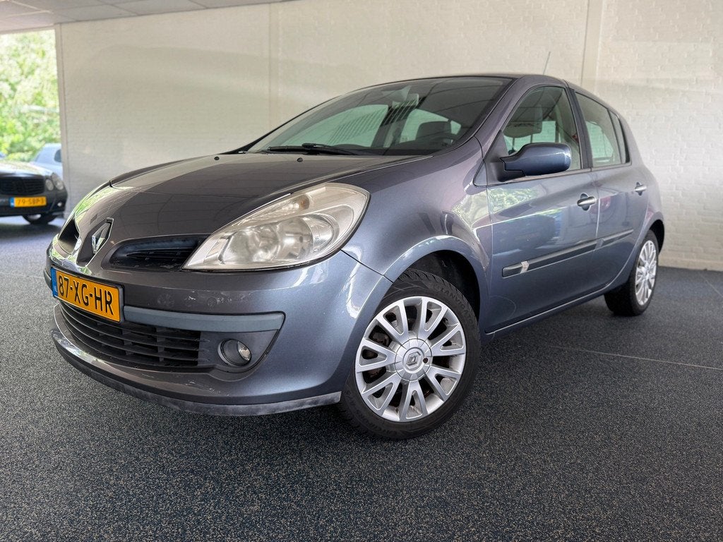 Renault Clio 1.6-16V Dynamique S | Climate | LMV | PDC | Cru, Voorwielaandrijving, 4 cilinders, Blauw, Leder en Stof