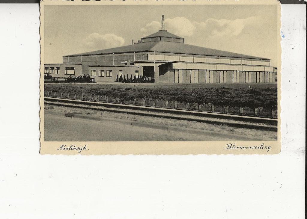 Naaldwijk Bloemenveiling met spoor J Valstar, Ophalen of Verzenden, 1920 tot 1940, Ongelopen, Zuid-Holland