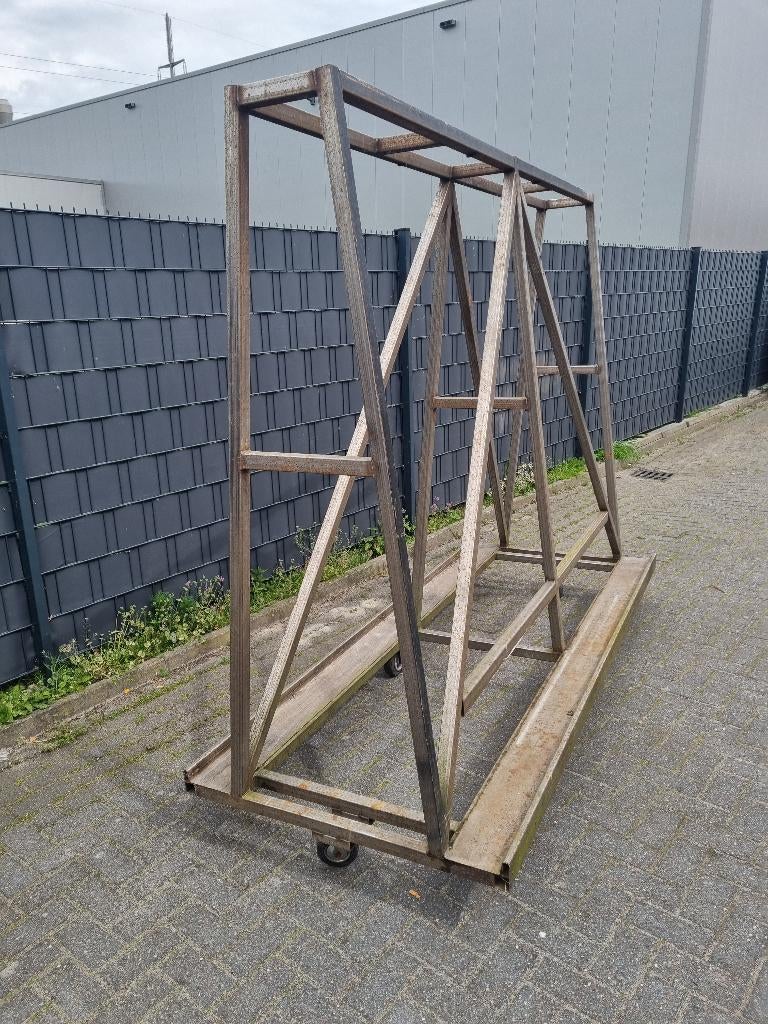 Transportkar platenkar rvs, Ophalen, Gebruikt