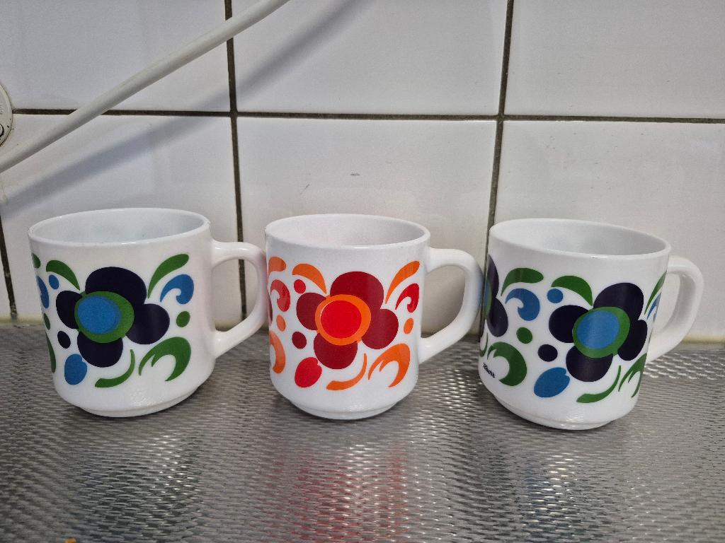 Arcopal France Knorr mokken, Huis en Inrichting, Keuken | Servies, Overige typen, Ophalen of Verzenden, Overige stijlen, Glas