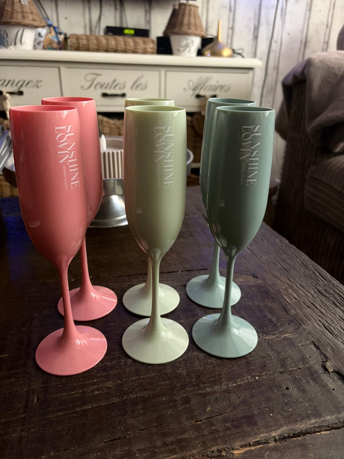 Riviera Maison champagne glazen, Ophalen of Verzenden, Zo goed als nieuw, Overige typen