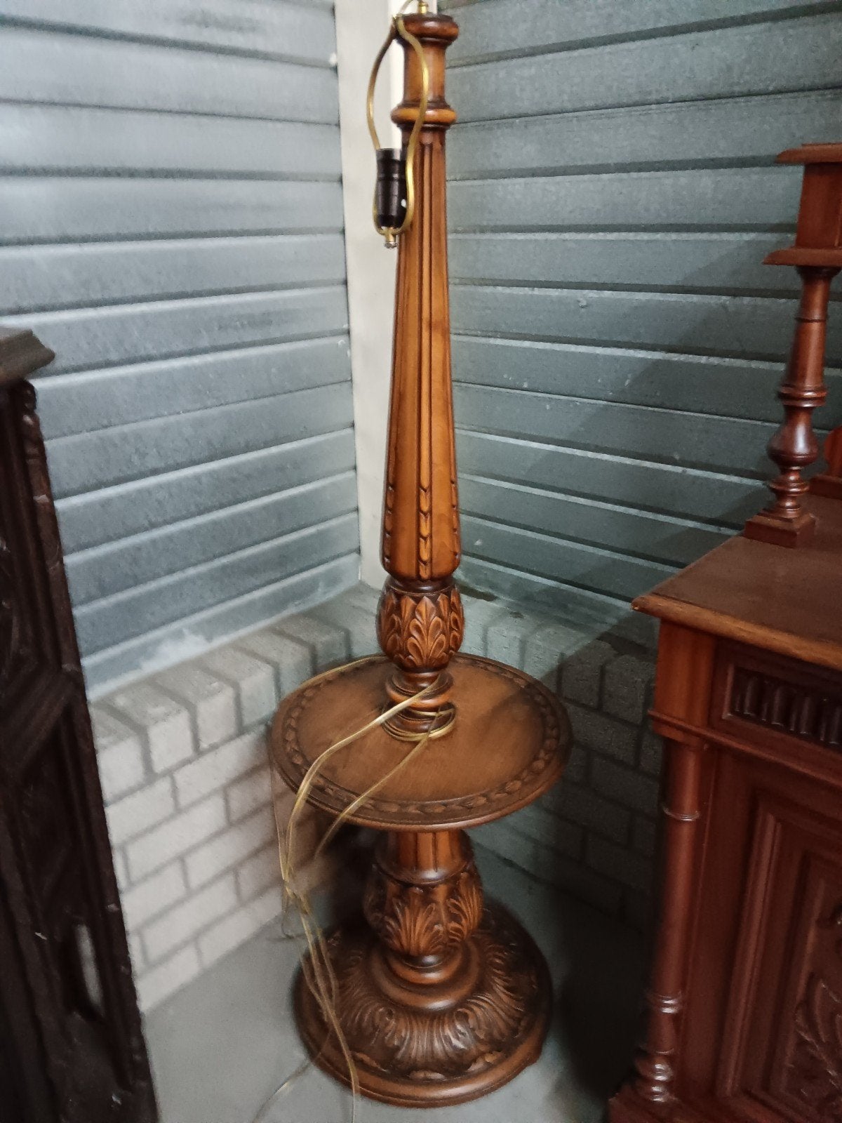 antieke staande lamp vloerlamp, Antiek en Kunst, Ophalen