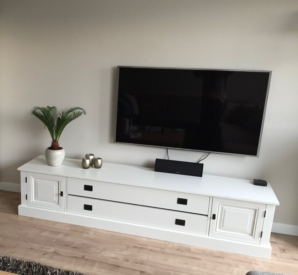 Tv kast, Huis en Inrichting, Ophalen, Landelijk, romantisch, Zo goed als nieuw, 200 cm of meer