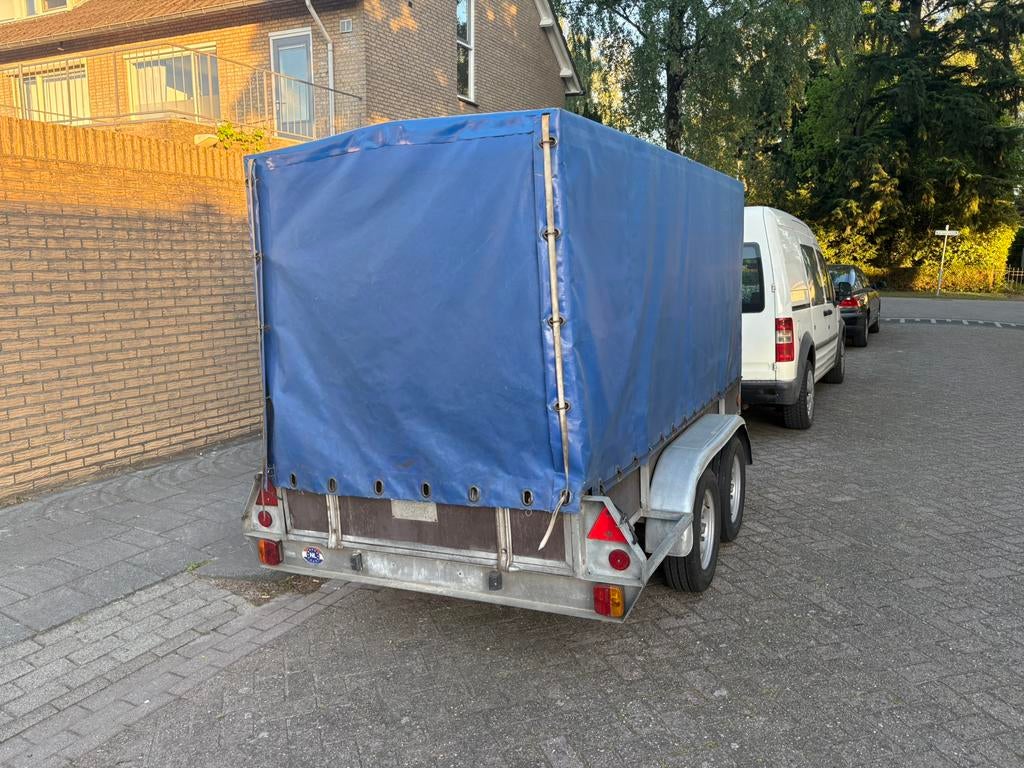 Aanhanger 3 mtr met huif, Ophalen of Verzenden, Zo goed als nieuw