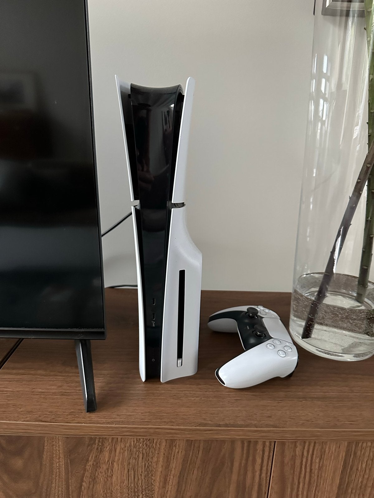 PS5 Slim Disc Edition + Hall Effect Controller + Game, Ophalen of Verzenden, Zo goed als nieuw, Playstation 5