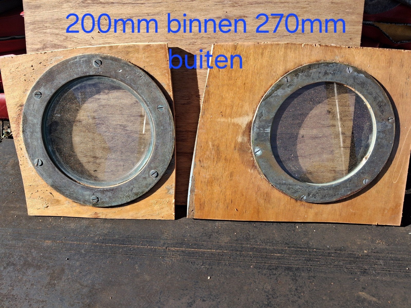 2x Patrijspoort (200mm binnen, 270mm buiten), Ophalen, Gebruikt, Overige typen