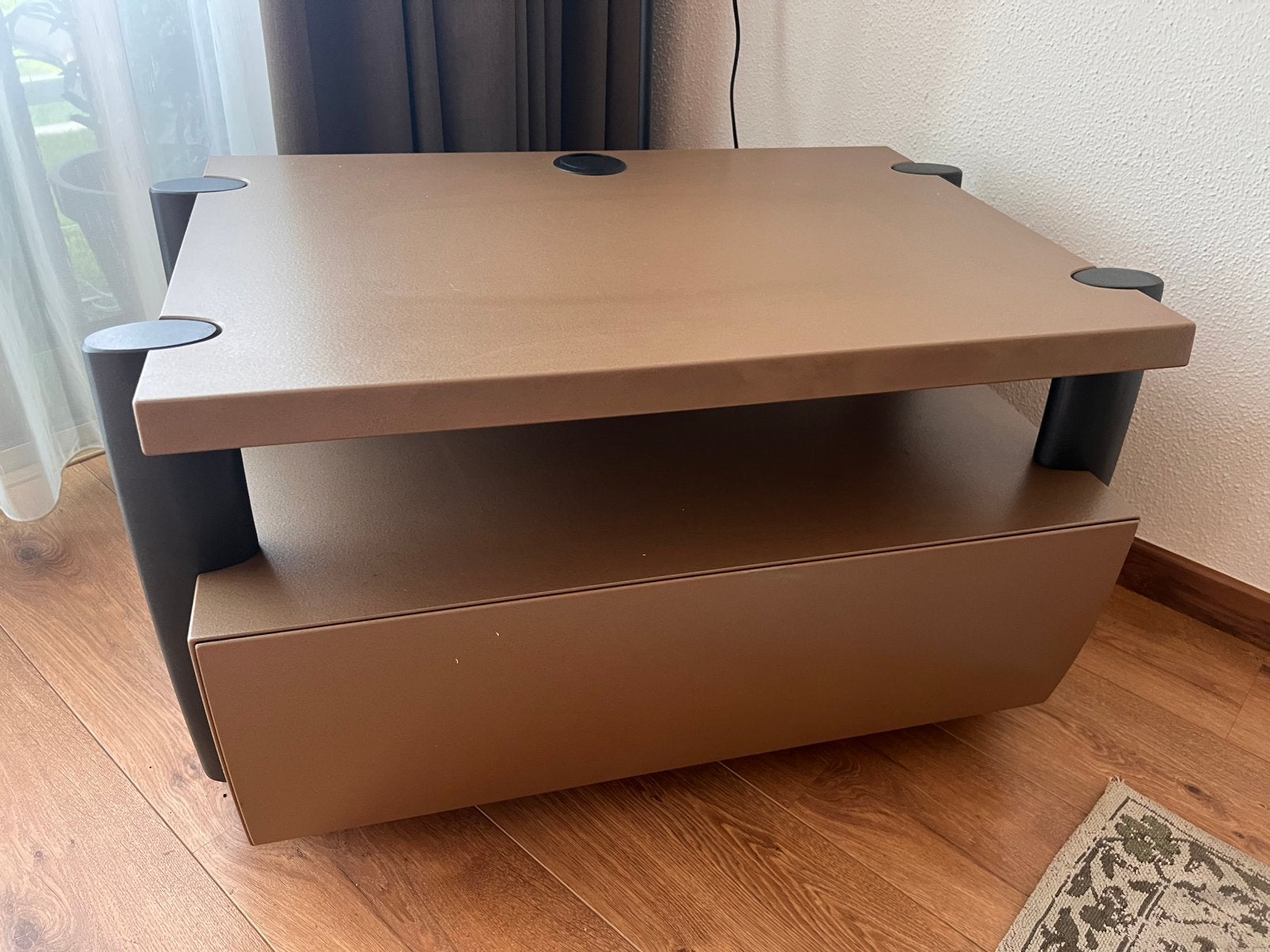 LEOLUX stijlvol tv/audio meubel met 1 lade, Ophalen, Zo goed als nieuw, 25 tot 50 cm, Minder dan 100 cm