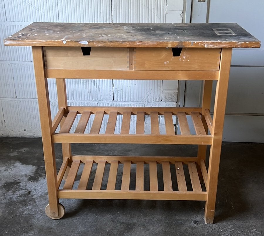 Werkbankje/ trolley, Ophalen, 50 tot 100 cm, Zo goed als nieuw, Minder dan 100 cm