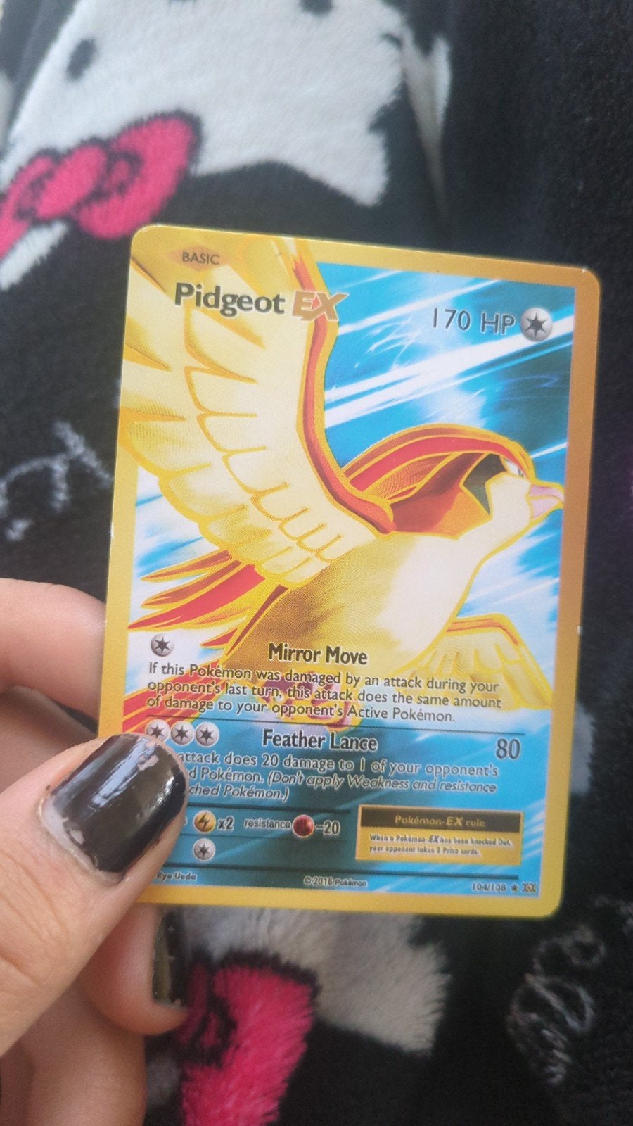 Pidgeot EX Pokémon Kaart - Zeldzaam en in goede staat, Ophalen of Verzenden, Zo goed als nieuw, Losse kaart