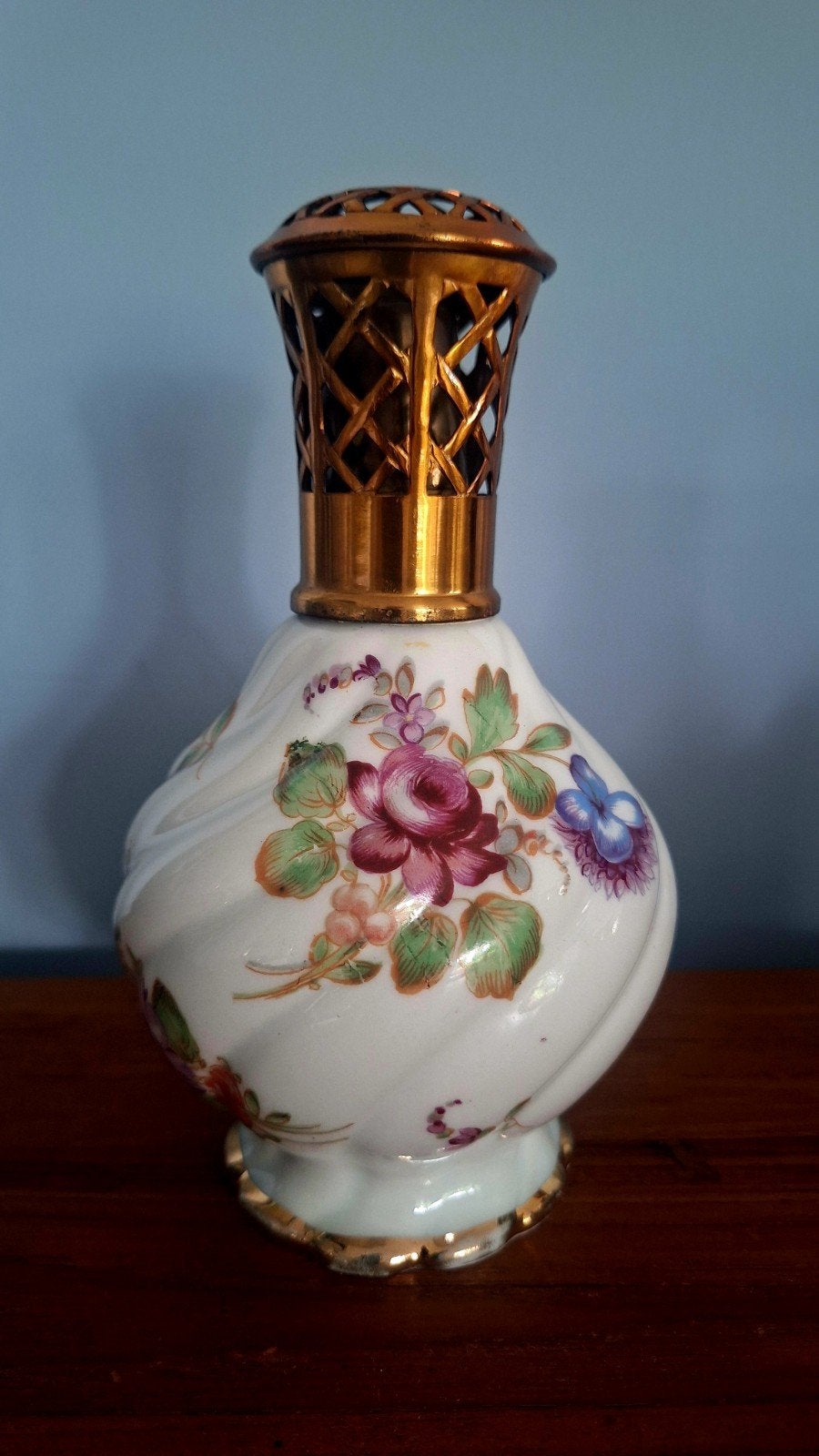 Antieke Lampe Berger bloemen, Antiek en Kunst, Ophalen of Verzenden