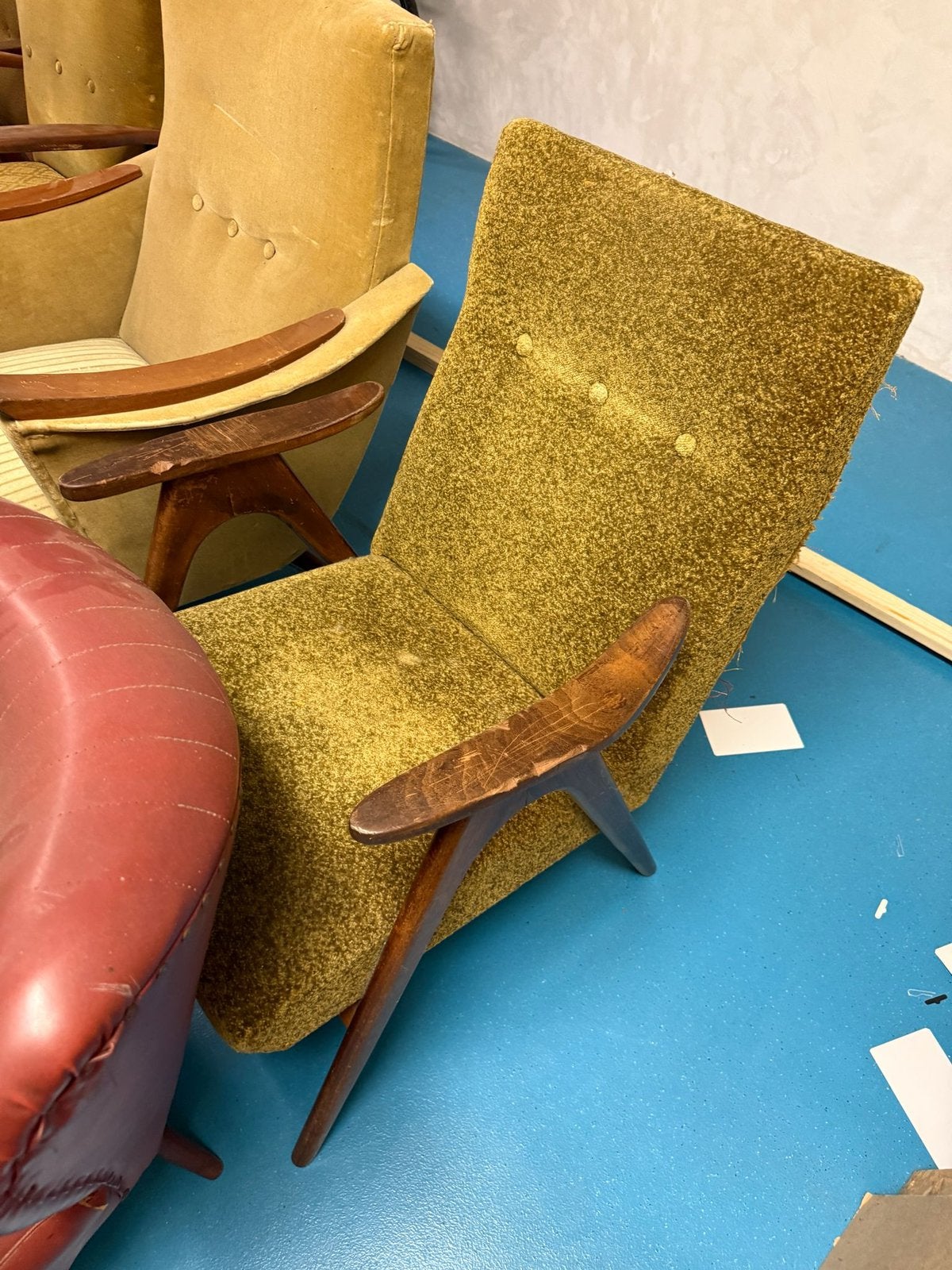 Partij retro stoelen, Ophalen, Zo goed als nieuw, Minder dan 75 cm, Minder dan 50 cm