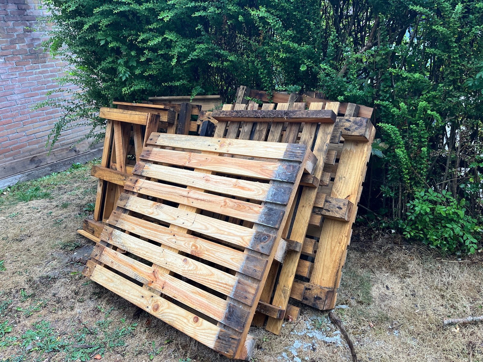 Wegwerp-pallets, Doe-het-zelf en Verbouw, Hout en Planken, Ophalen, Gebruikt, 50 mm of meer, Pallet