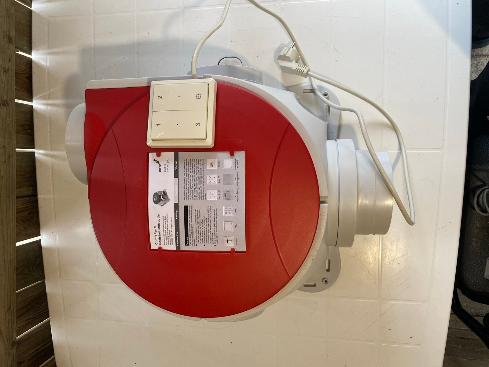 Mechanische ventilatie met afstandsbediening - Zo goed als n, Ophalen of Verzenden, Zo goed als nieuw, Ventilator