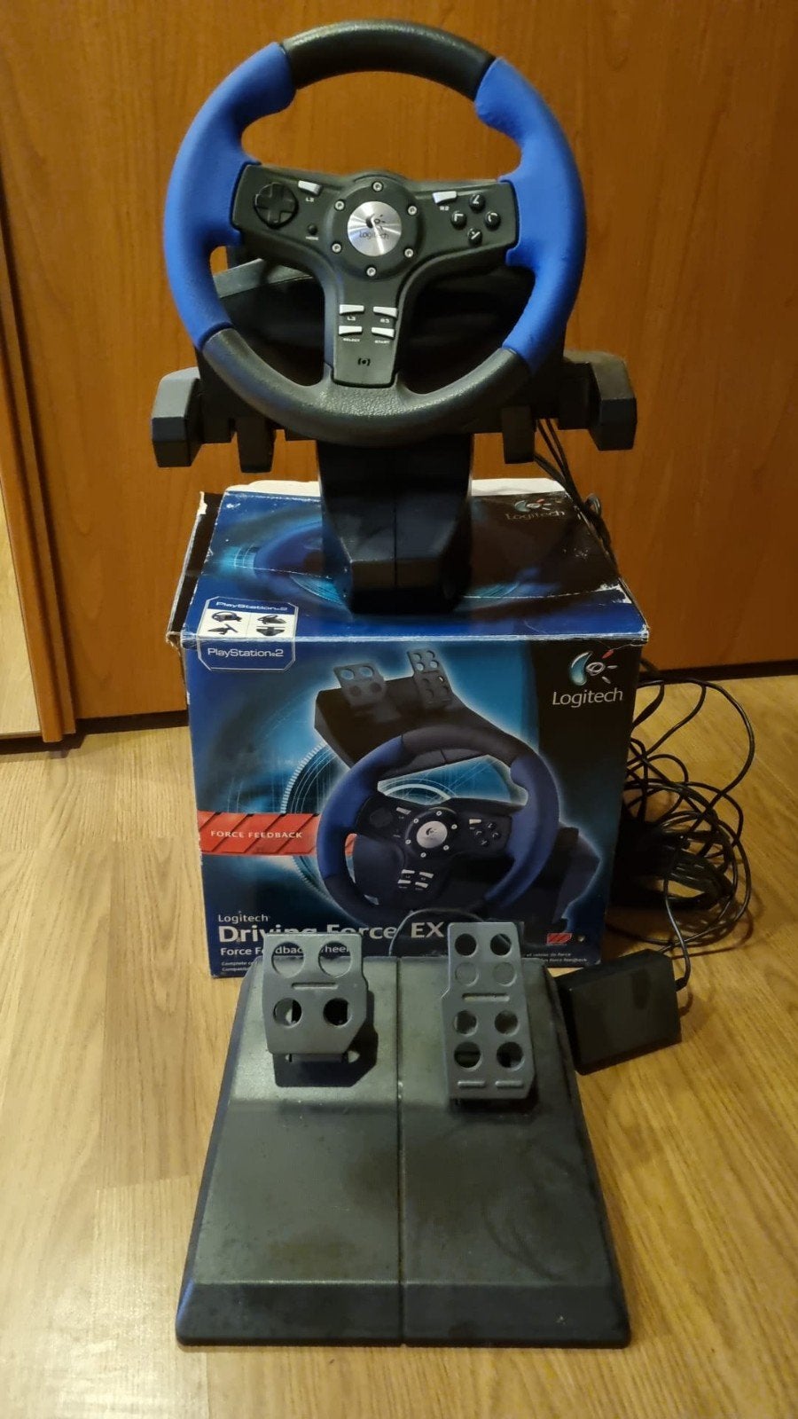 Logitech Driving Force EX Stuur met Pedalen voor PS2, Ophalen of Verzenden
