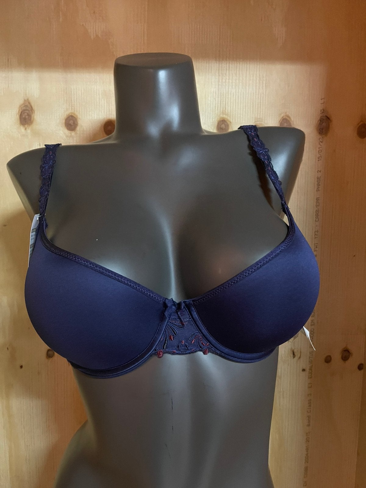Chantelle t shirt bh 70d model 2606 kan halter, Verzenden, Blauw, BH