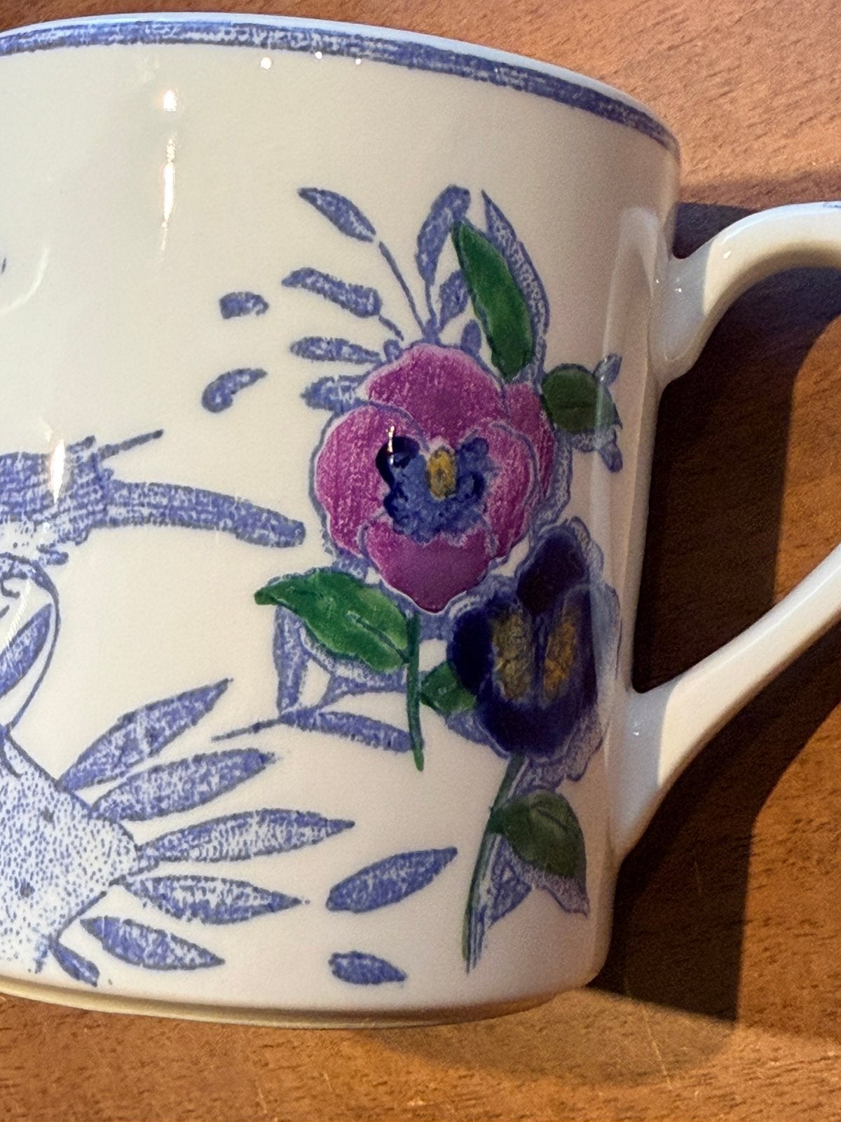 Gien OISEAU BLEU FLEURI beker, Huis en Inrichting, Ophalen of Verzenden, Zo goed als nieuw, Overige stijlen, Kop(pen) en/of Schotel(s)