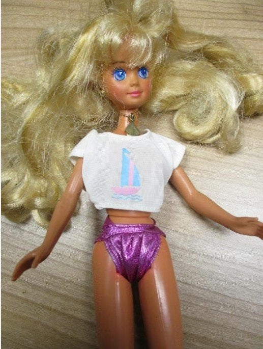 1987 VINTAGE BARBIE/SKIPPER SUN SENSATION in SUPER STAAT, Verzenden, Gebruikt, Fashion Doll