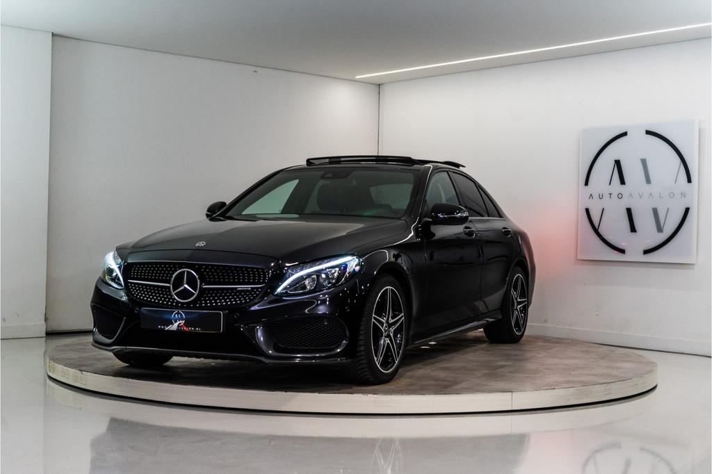 Mercedes-Benz C-Klasse 300 AMG 245PK | Pano | Sfeer | LED |, Automaat, 12 maanden, 4 cilinders, Zwart