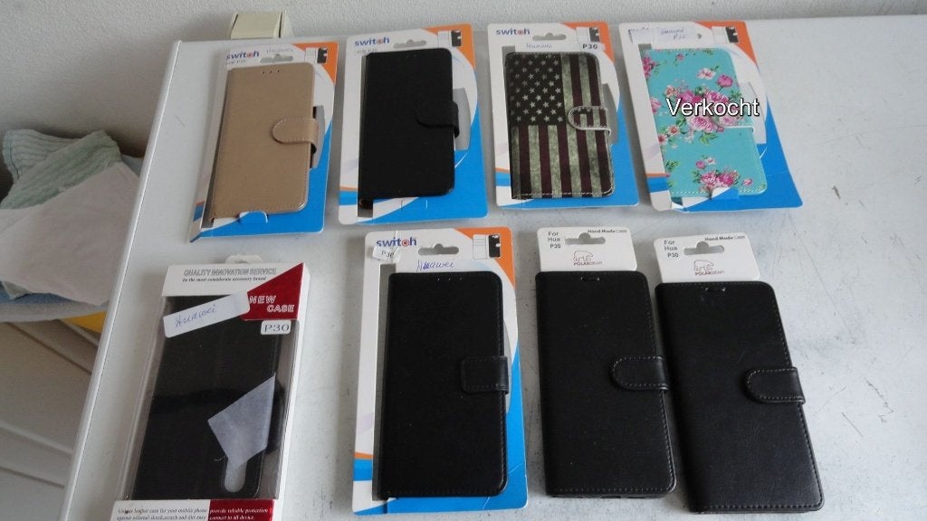 Hoesjes, bookcases bookcase Huawei P30, diverse, Ophalen of Verzenden, Zo goed als nieuw, Hoesje of Tasje