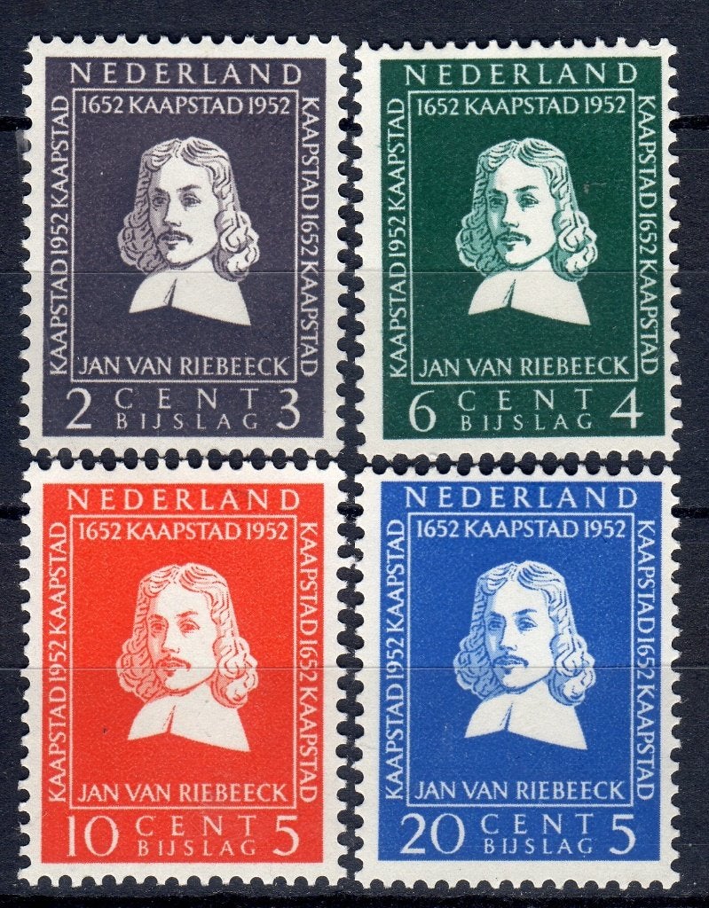 Nvph 578-581 van riebeeck-zegels 1952 ongebruikt., Ophalen of Verzenden, Na 1940, Postfris