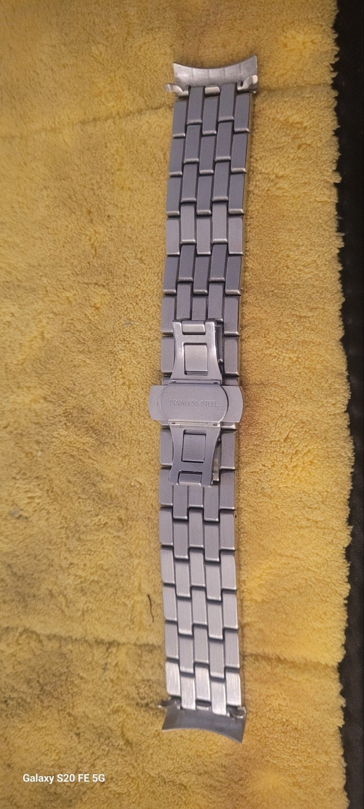 Stalen horloge band 22mm aanzet curved ends, type IWC, Ophalen of Verzenden, Zo goed als nieuw