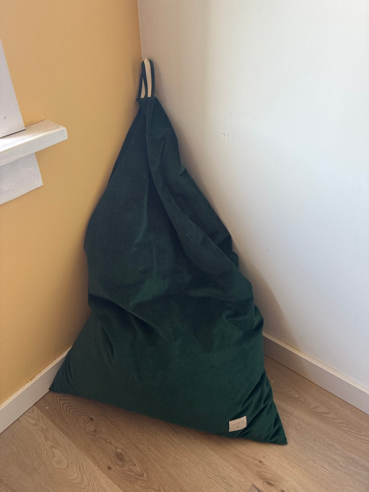 Nobodinoz Zitzak Velvet Groen, Ophalen, Zo goed als nieuw, Groen, Zitzak