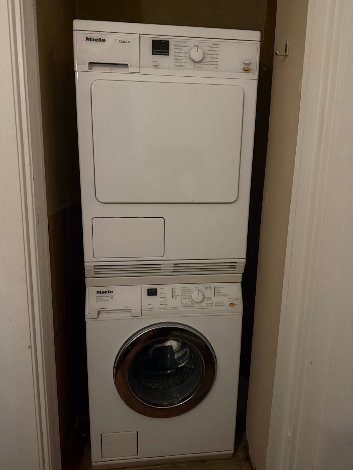 Gratis Miele wasmachine + droger (voor onderdelen/reparatie), Ophalen, Niet werkend