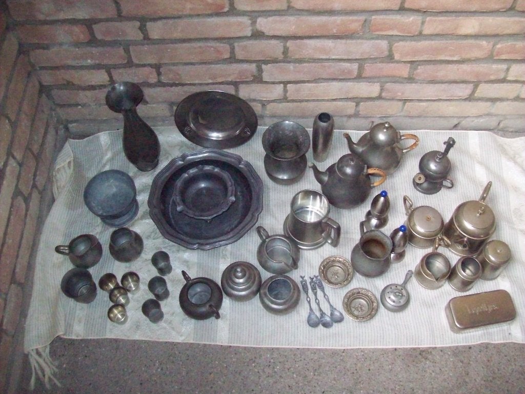Big Shopper vol met Antiek Tin, Ophalen of Verzenden