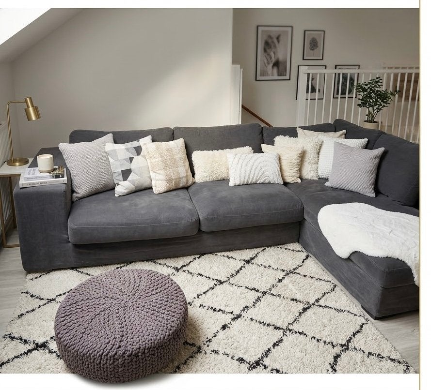 Hoekbank Piet Klerkx - Grijs, 290x90x70 cm, wasbare hoezen, Huis en Inrichting, Ophalen, 250 tot 300 cm, Gebruikt, Hoekbank