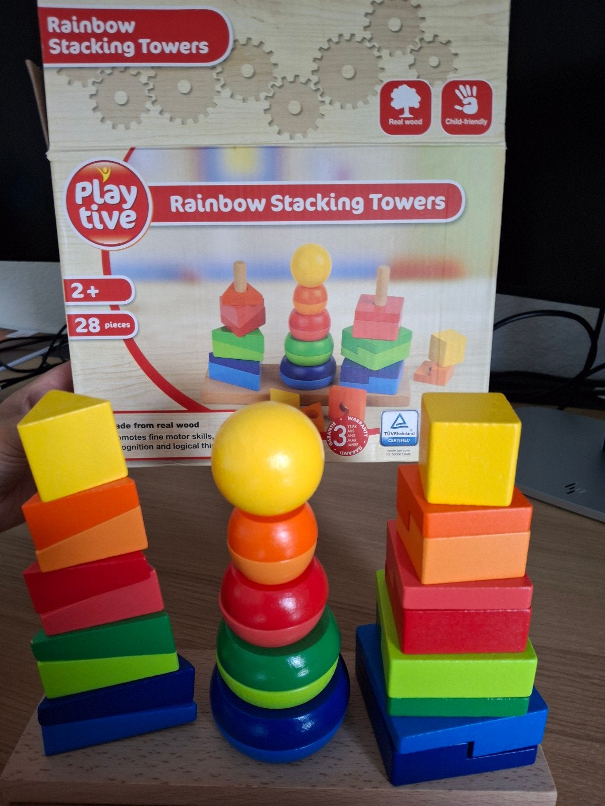Playtive Rainbow Stacking Towers - Houten Stapeltorens, Ophalen of Verzenden, Overige typen