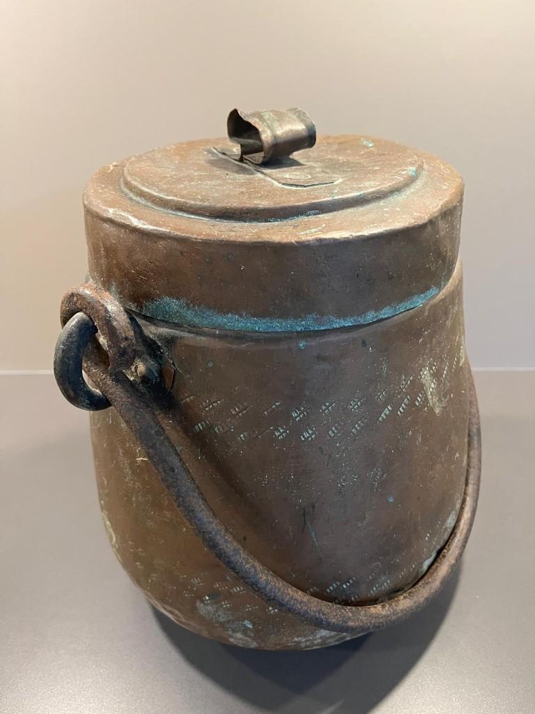 Antieke koperen doofpot (25 cm hoog), Ophalen of Verzenden, Koper