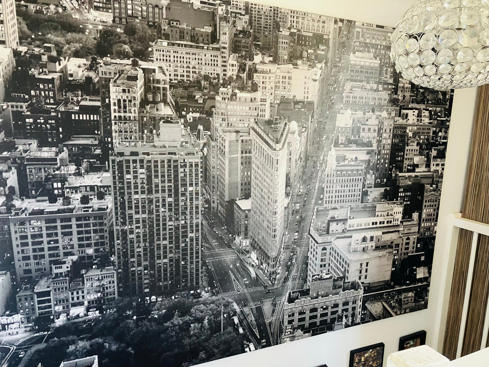 Ikea wanddecoratie New York zwart-wit canvas, Ophalen, 140 cm, Schilderij, Zwart