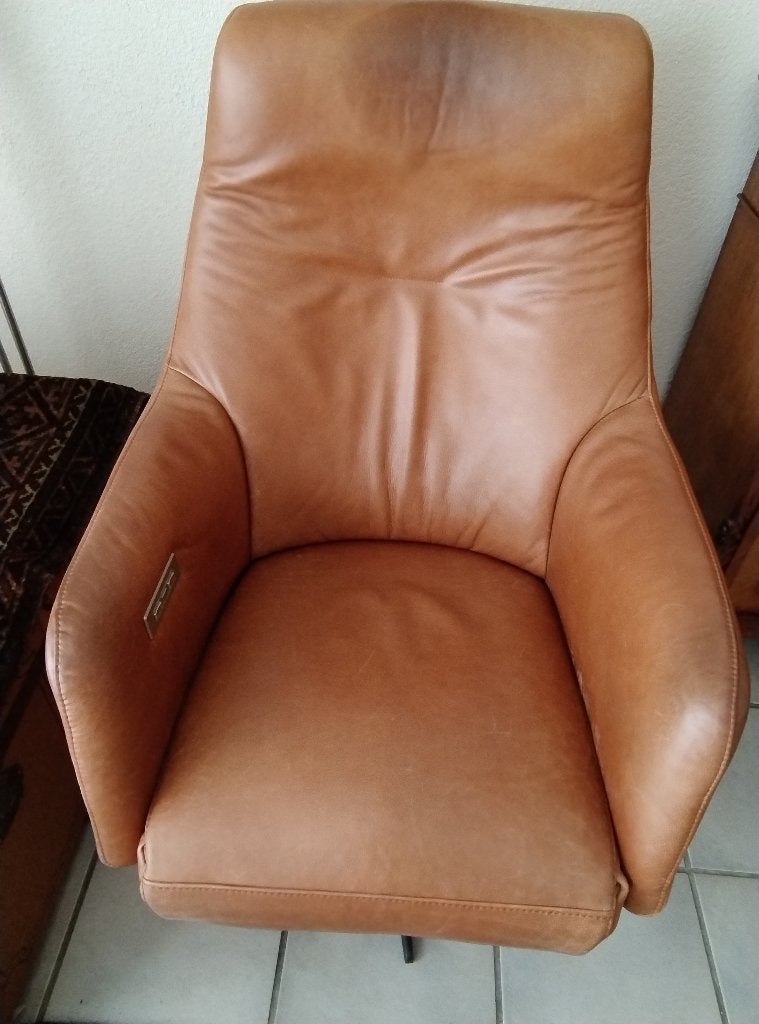 relaxstoel leer electrisch, Ophalen, Gebruikt, Minder dan 75 cm, Modern klassiek