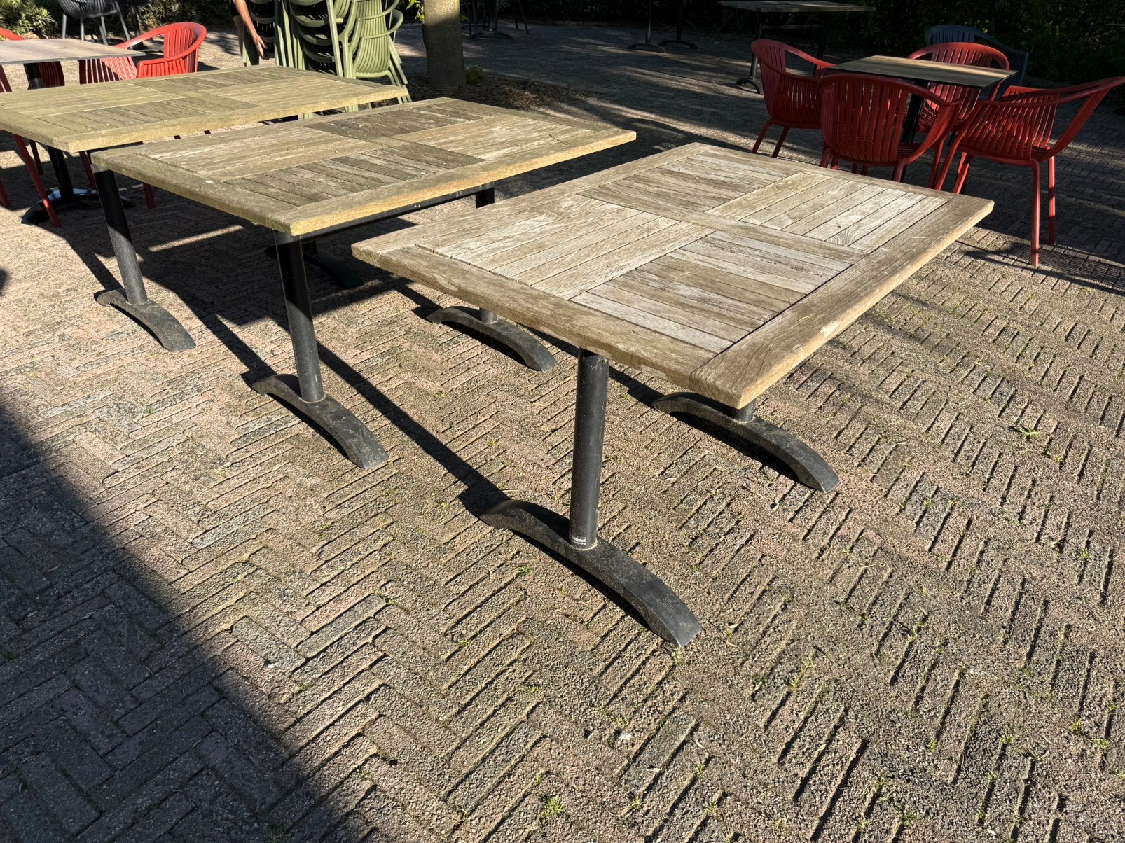 Horeca terras meubilair, Ophalen, Gebruikt, Hout, Inklapbaar