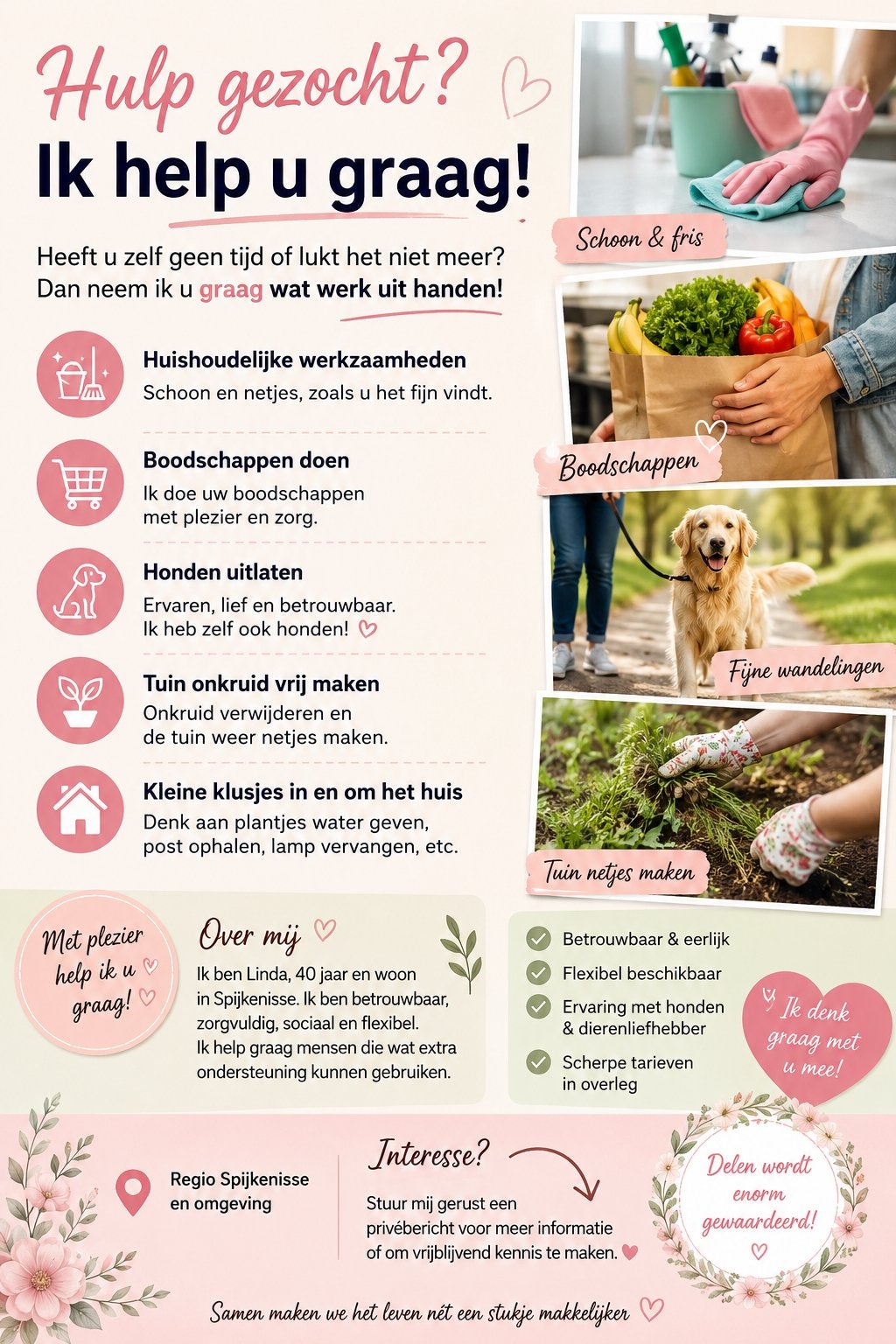 Betrouwbare hulp aangeboden | Spijkenisse & omgeving, Diensten en Vakmensen, Schoonmaken