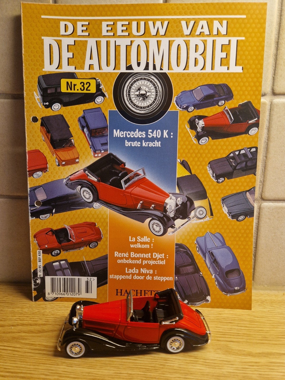 solido Mercedes 540K 1939 tijdschrift doosje, Ophalen of Verzenden, Zo goed als nieuw, Auto, Solido